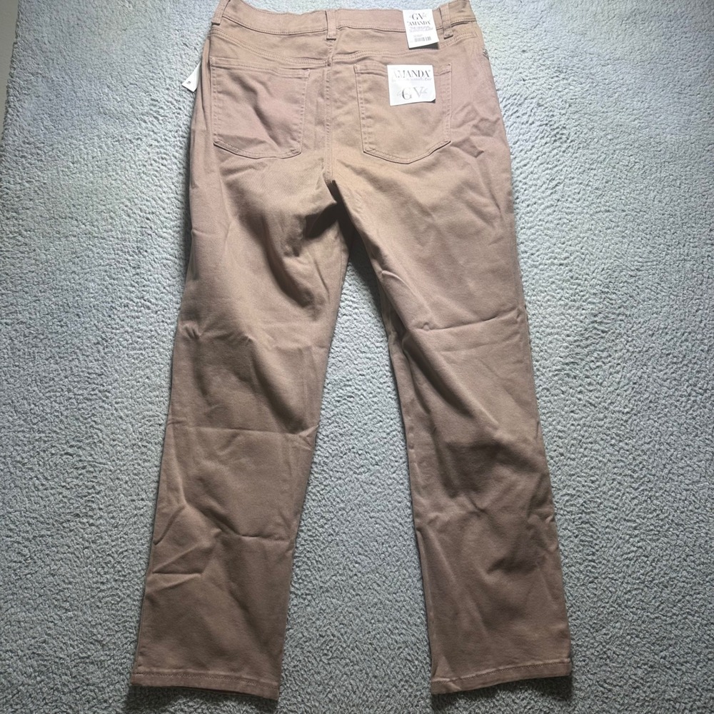 Gloria Vanderbilt Amanda Slimming Jeans Ube Rouge High Rise Tapered Size 14 NEW - Picture 2 of 13